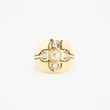 Ring with diamond (0.43 ct) in 14K Gold size 8½ | Real Genuine Gold