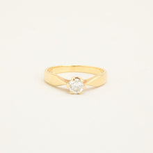 Ring with diamond (0.32 ct) in 14K Gold size 5¾ | Real Genuine Gold