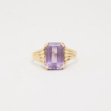 Ring with and amethyst in 14K Gold size 7¼ | Vintage Solid Gold