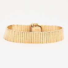 Brick Bracelet in 14K Gold, 7.68 inches | Vintage Solid Gold