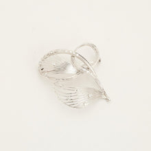 Elegant 18K White Gold Brooch, 0.14 CT Diamond, 1.89-Inch Solid Design, Vintage Inspired, Timeless Jewelry Piece