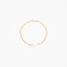BNH Belcher Bracelet with and pearl in 14K Gold, 6.89 inches