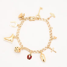 Bismarck Bracelet with and enamel in 14K Gold, 7.48 inches | Vintage