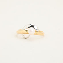 Ring with and pearl in 14K Gold and white gold size 6 | Vintage