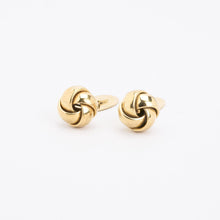 Knot Cufflinks in 14K Gold, 1.1 inches | Vintage Solid Gold | Premium