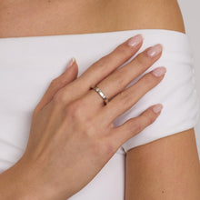 Bague en or blanc 18 carats avec diamant (0,21 ct) taille 6½ | Authentique