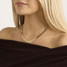 Brick Necklace in 14K Gold, 15.94 inches | Vintage Solid Gold