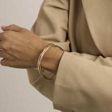 Bangle in 18K Gold, white gold and rose gold, 2.52 inches | Vintage