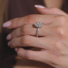 Ring with diamond (3 ct) in 14K White gold size 7¼ | Solid Gold