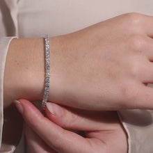 Bracelet in 14K White gold, 7.09 inches | Vintage Solid Gold
