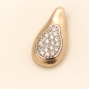 Pendentif avec zircon, en or 8 carats, 0,94 pouces | Véritable or véritable | Bijoux fins de qualité | Bijoux danois
