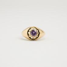 Dainty Modern 14K Yellow Gold Solitaire Ring, Bezel-Set Synthetic Blue Sapphire, Minimalist Jewelry, Size 5¾