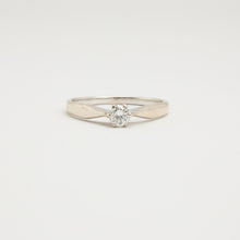 Classic Solitaire Diamond Engagement Ring, 0.25 CT, 14K White Gold, Prong Set, Size 8¾, Hallmarked Bridal Jewelry