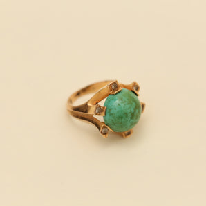 Ring with turquoise in 18K Gold size 5¾ | Solid Gold | Quality Fine Jewelry | Danish Jewelry