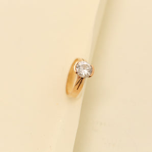 Ring with and zircon in 14K Gold size 5¾ | Real Genuine Gold | Fine Jewelry | Nordic Jewelry
