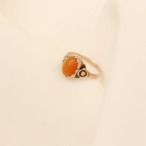 Ring with carnelian in 8K Gold size 6 | Solid Gold | Fine Jewelry | Danish Jewelry