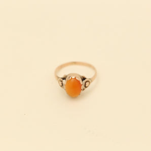 Ring with carnelian in 8K Gold size 6 | Solid Gold | Fine Jewelry | Danish Jewelry
