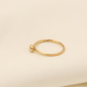 Nuran Ring med diamant (0,05 ct) i 14K gull størrelse 7¼ | Vintage solid gull | Fine smykker | Skandinaviske smykker